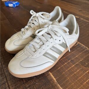 Adidas Samba Size 8 (color is like a silver/gold)